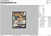 Naruto Rectangle Embroidery File 4 size