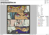 Naruto Rectangle Embroidery File 4 size