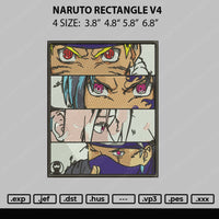 Naruto Rectangle Embroidery File 4 size