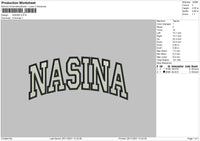 Nasina Nike Embroidery File 4 size
