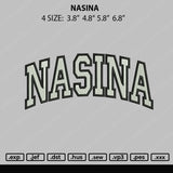 Nasina Nike Embroidery File 4 size