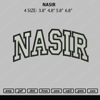 Nasir Nike Embroidery File 4 size