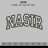 Nasir Nike Embroidery File 4 size