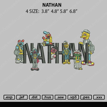 Nathan Embroidery File 4 size