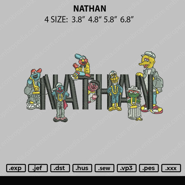 Nathan Embroidery File 4 size
