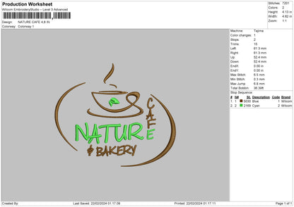 Nature Text Embroidery File 6 sizes
