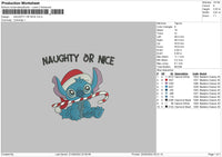 Naughty Or Nice Embroidery File 6 sizes