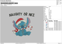 Naughty Or Nice Embroidery File 6 sizes