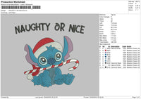 Naughty Or Nice Embroidery File 6 sizes