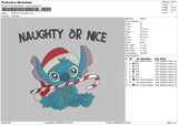 Naughty Or Nice Embroidery File 6 sizes