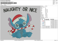 Naughty Or Nice Embroidery File 6 sizes