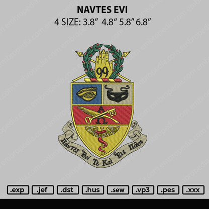 Navtes Evi Embroidery File 4 size
