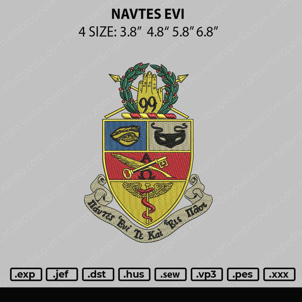 Navtes Evi Embroidery File 4 size