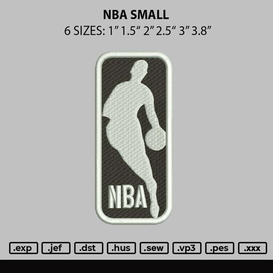 Nba Small Embroidery File 6 sizes