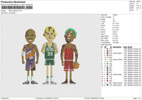 NBA Legends Embroidery File 6 size