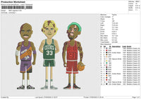 NBA Legends Embroidery File 6 size
