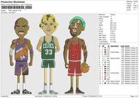 NBA Legends Embroidery File 6 size
