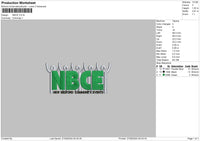 Nbcetext Embroidery File 6 sizes