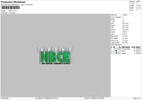 Nbcetext Embroidery File 6 sizes