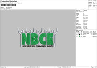 Nbcetext Embroidery File 6 sizes