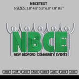 Nbcetext Embroidery File 6 sizes