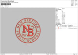 Nb School Embroidery File 6 sizes