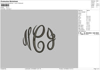 Ncj Embroidery File 6 sizes