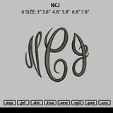 Ncj Embroidery File 6 sizes