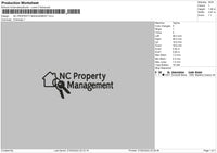 NC Property Management Embroidery File 4 size
