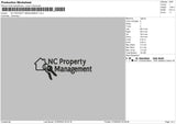 NC Property Management Embroidery File 4 size