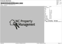 NC Property Management Embroidery File 4 size