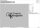 NC Property Management Embroidery File 4 size