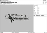 NC Property Management Embroidery File 4 size