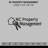 NC Property Management Embroidery File 4 size