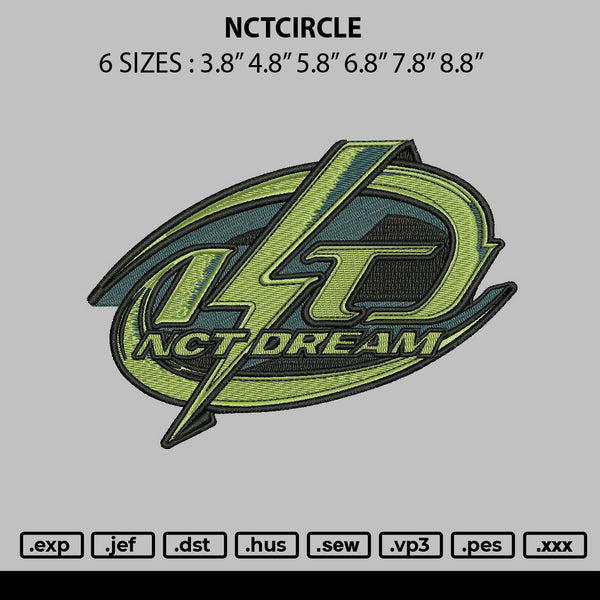 Nctcircle Embroidery File 6 sizes
