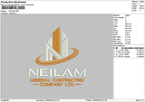 Neilamtext Embroidery File 6 sizes
