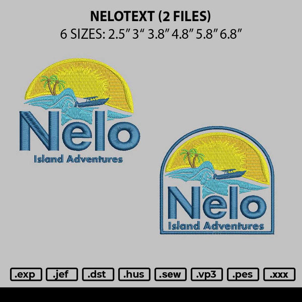 Nelotext Embroidery 2 Files