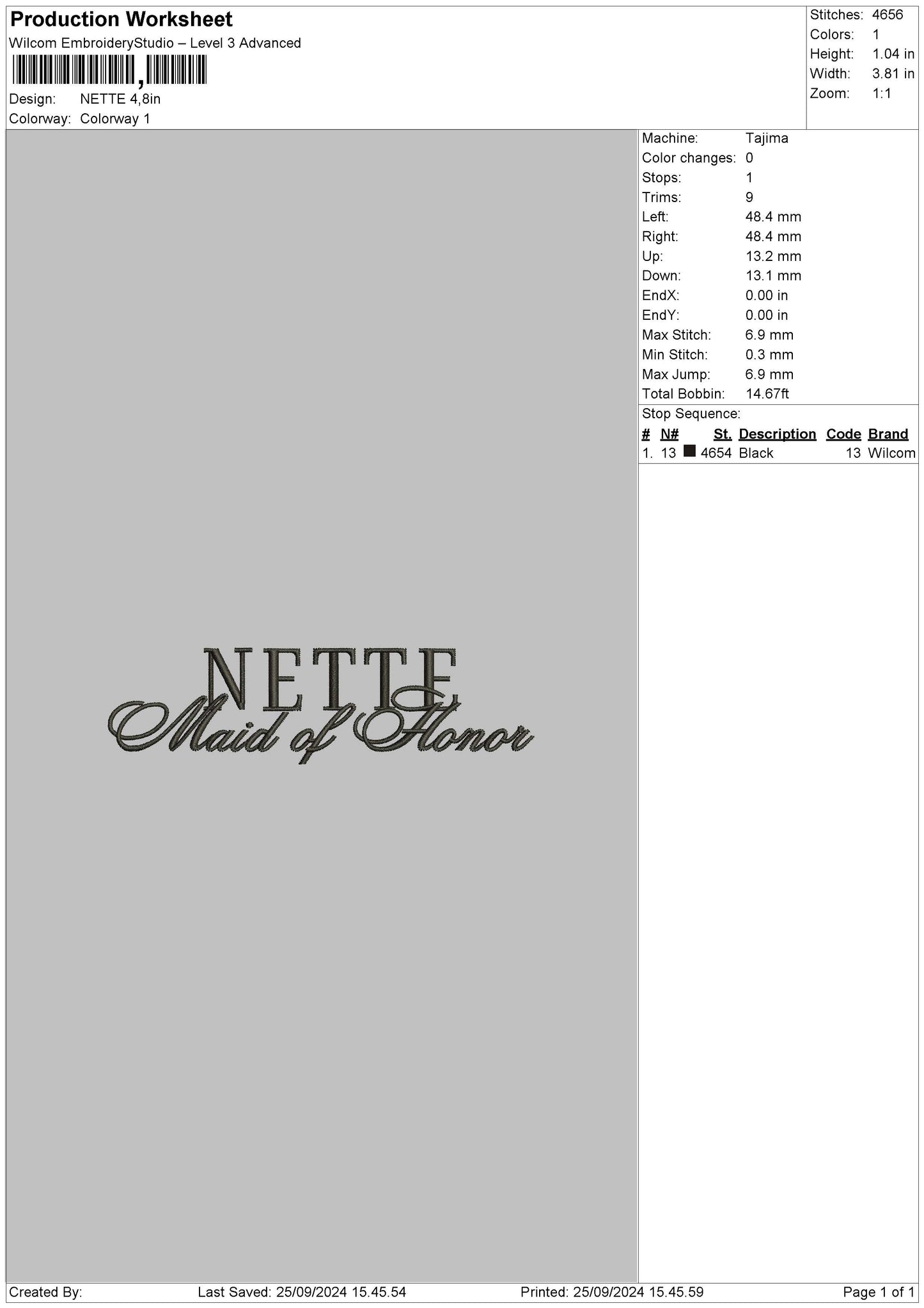 Braids Names 2509 Embroidery 7 Names