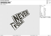 Never 1A Embroidery File 4 size