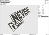 Never 1A Embroidery File 4 size