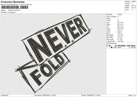 Never 1A Embroidery File 4 size