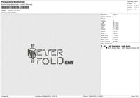 Never 2A Embroidery File 4 size