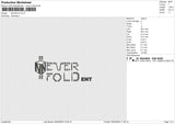Never 2A Embroidery File 4 size