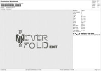 Never 2A Embroidery File 4 size