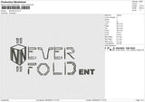 Never 2A Embroidery File 4 size