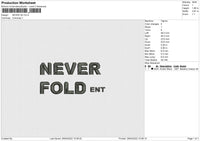 Never 3A Embroidery File 4 size