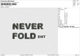 Never 3A Embroidery File 4 size