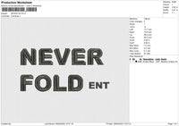 Never 3A Embroidery File 4 size