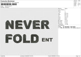 Never 3A Embroidery File 4 size
