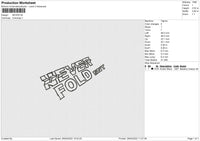 Never 4A Embroidery File 4 size